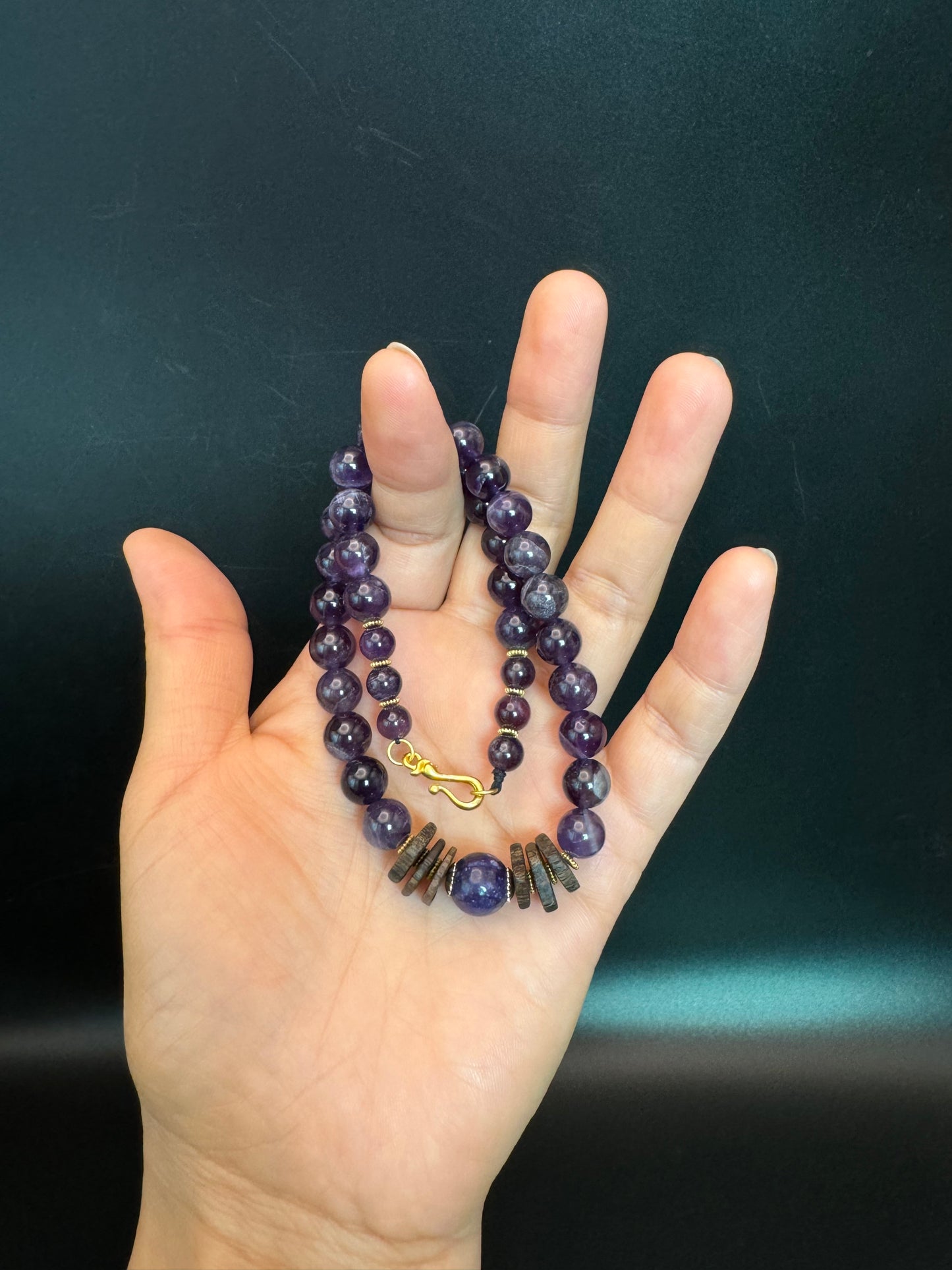 Amethyst Double Circle Buckle Style Bracelet