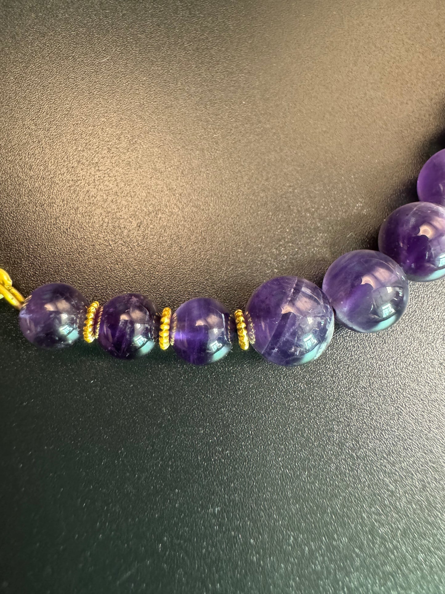 Amethyst Double Circle Buckle Style Bracelet