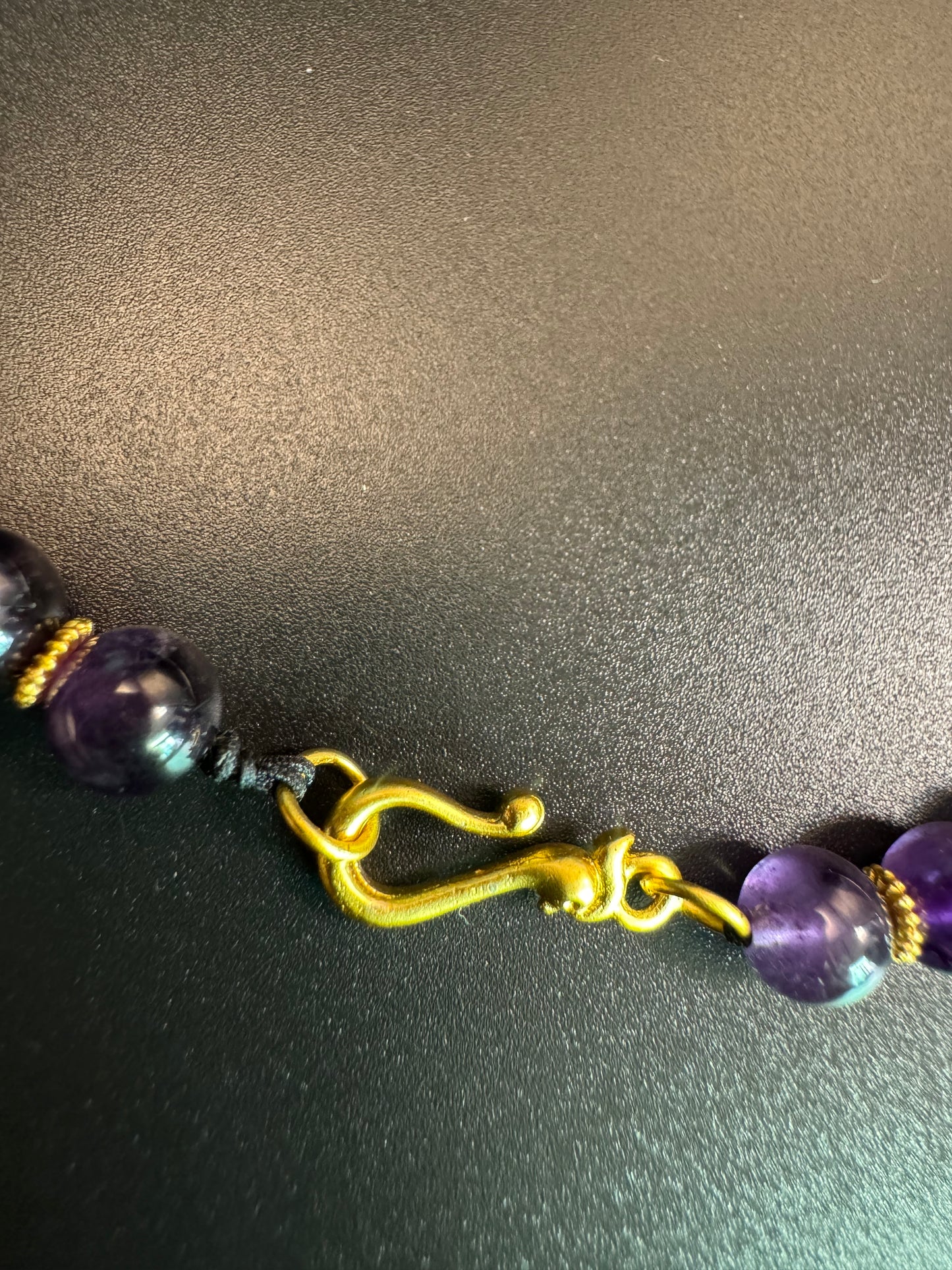 Amethyst Double Circle Buckle Style Bracelet