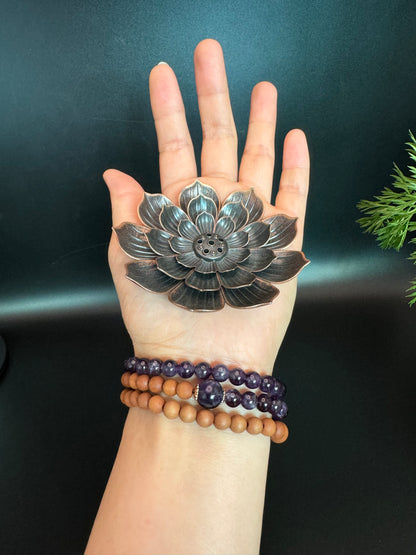 Stacked Amethyst Sandalwood Bracelet