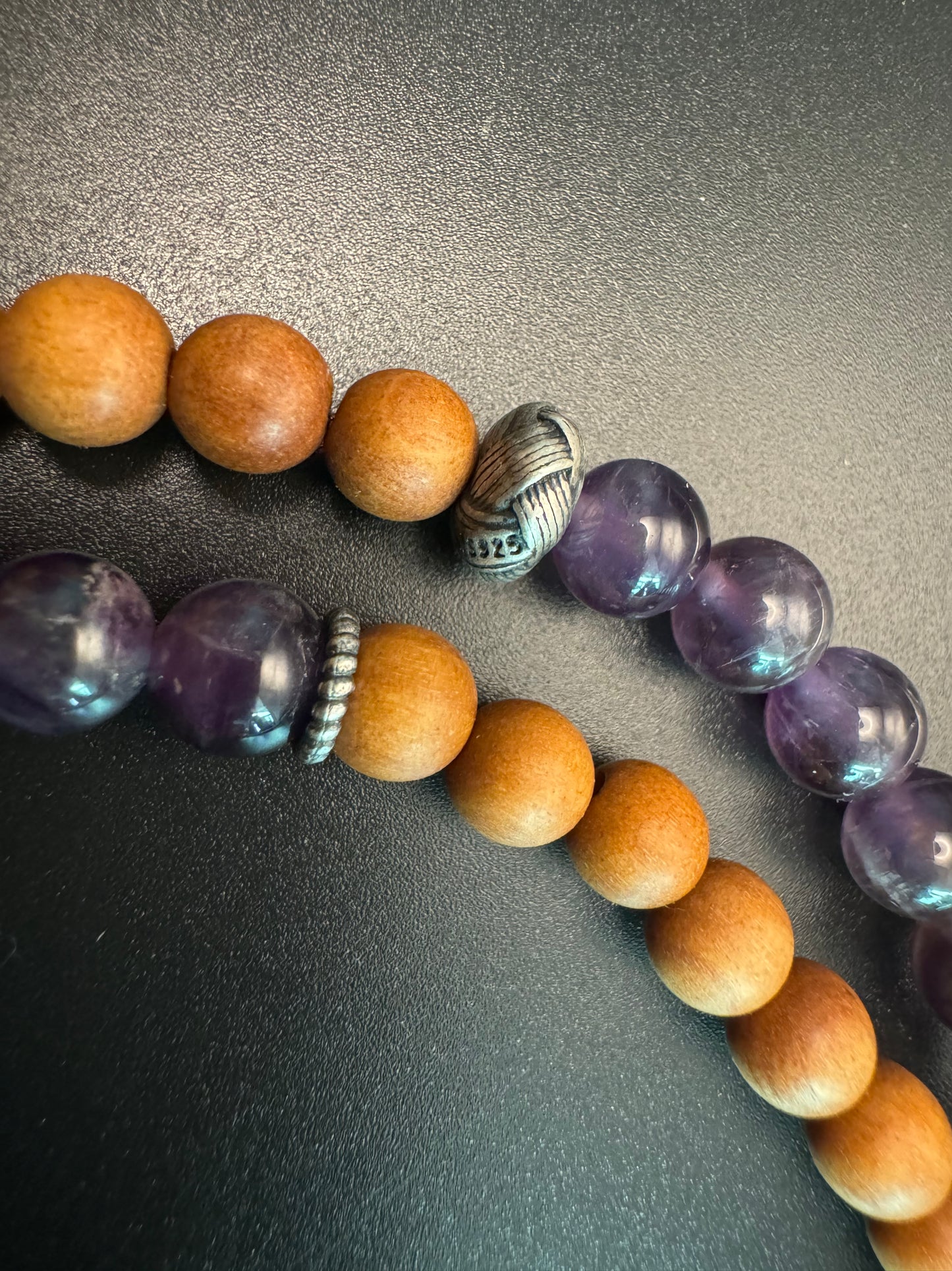 108 Purple Crystal Sandalwood Bracelet