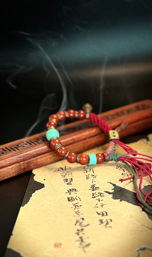 South Red Pine Stone Bracelet