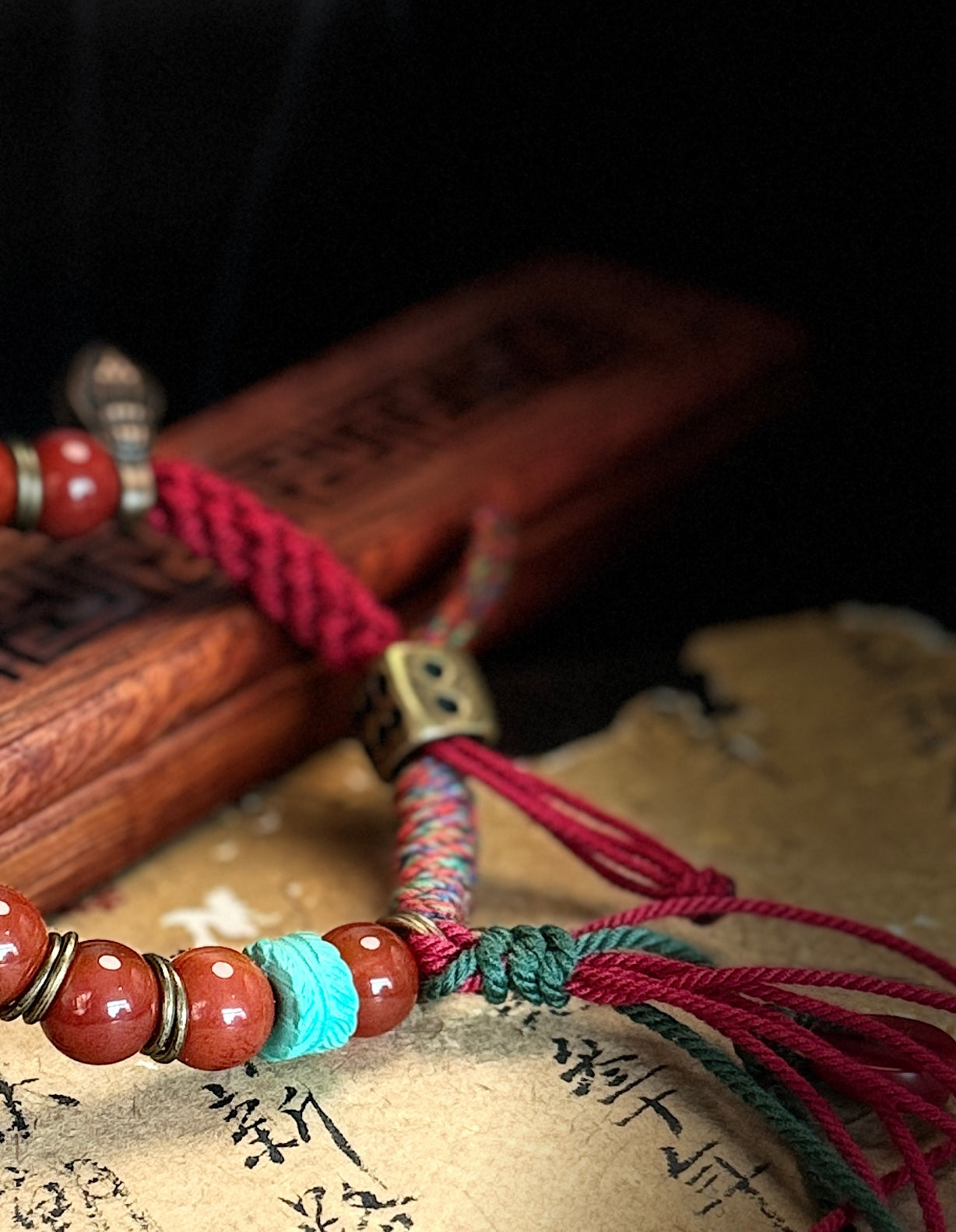 South Red Pine Stone Bracelet