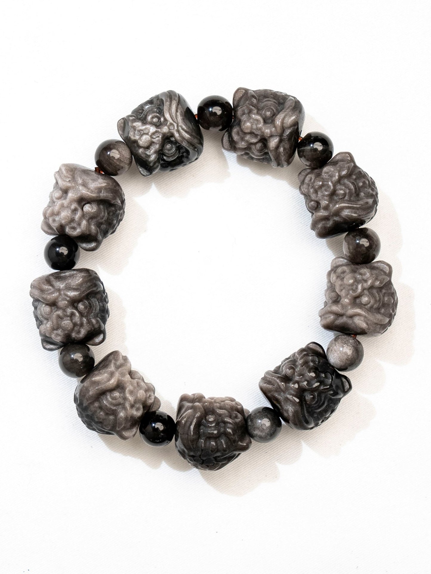 HighNote Gallerry Handmade Silver Obsidian Bracelet - HIGHNOTE