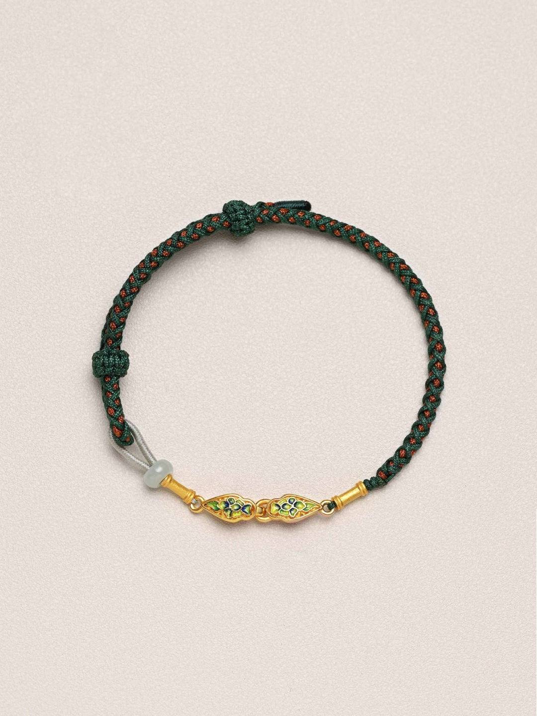 Hong Kong Museum of Art, "Vermillion Faces" Theme, Enamel Pendant, Lotus Pattern Tri - color Woven Bracelet - HIGHNOTE