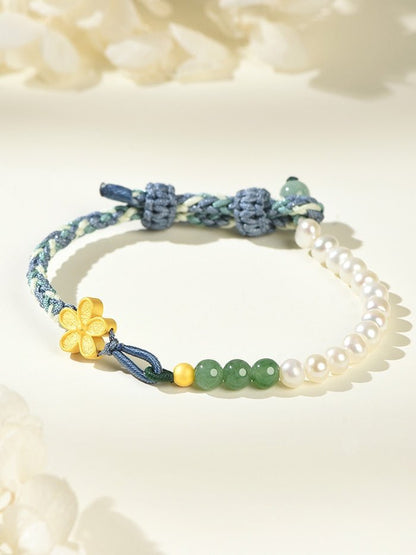 Spiritual Energy's three - color hand - knit bracelet is inspired by Oriental Elegance: Butterflies Among Flowers from The Palace Museum's collection. - HIGHNOTE