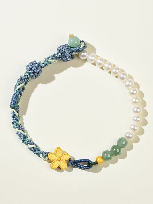 Spiritual Energy's three - color hand - knit bracelet is inspired by Oriental Elegance: Butterflies Among Flowers from The Palace Museum's collection. - HIGHNOTE