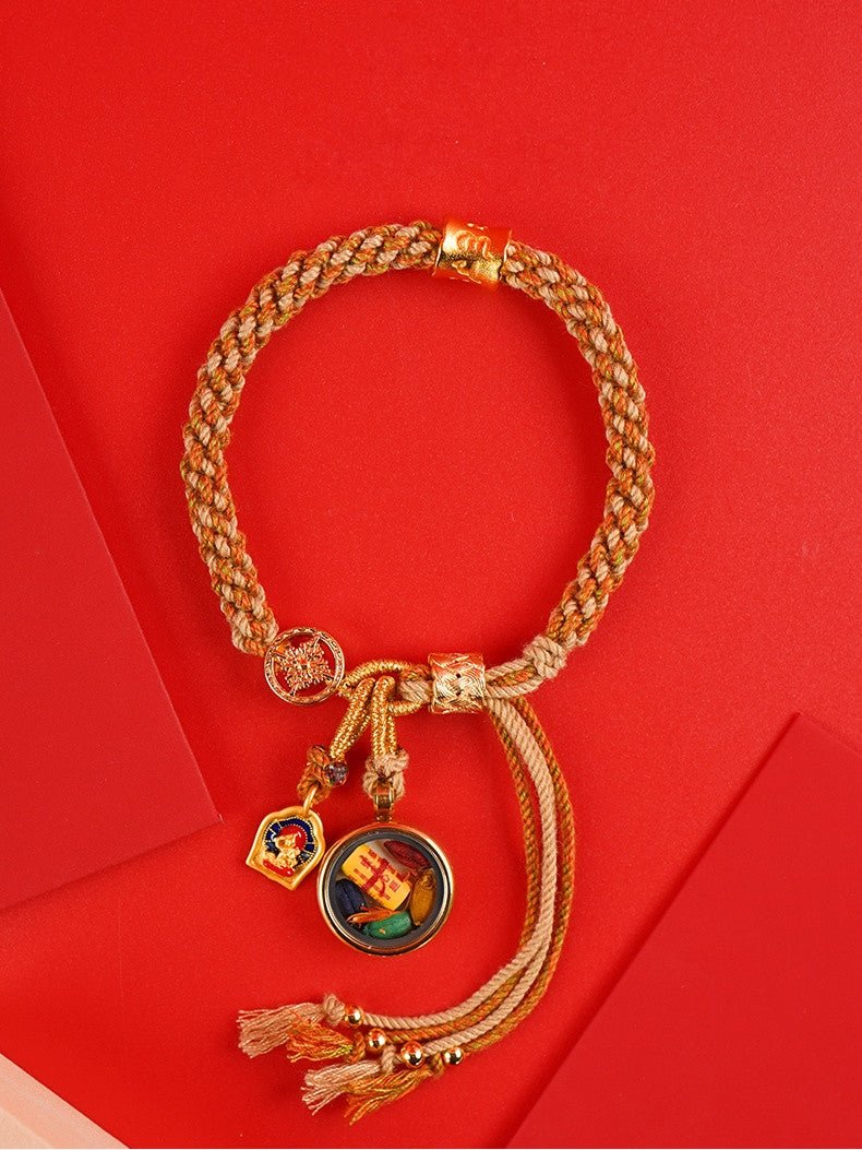 Tang Dynasty Tri - Color Civil Official Figurine Feng Shui Bracelet originated from the same - named work in the National Museum of History collection - HIGHNOTE